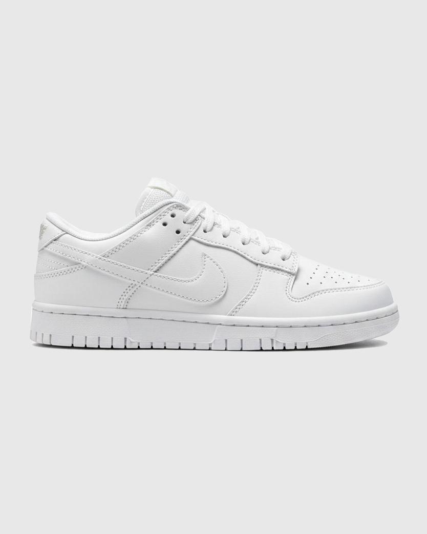 NIKE LOW DUNK TRIPLE WHITE SHOES