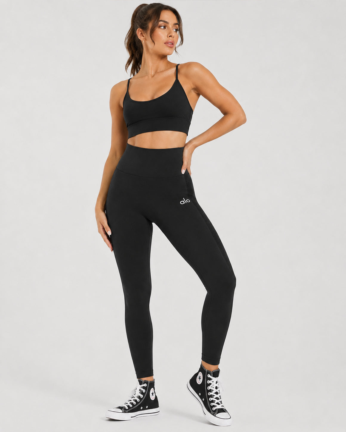 ALO ENERGY BLACK SEAMLESS LEGGING