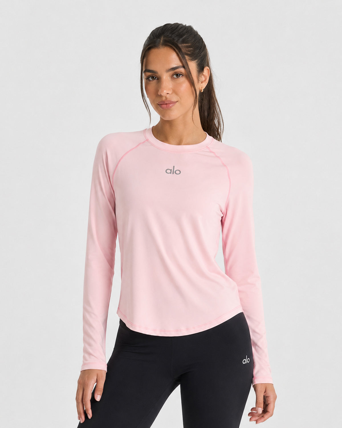 ALO ESSENTIAL PINK LONG SLEEVE