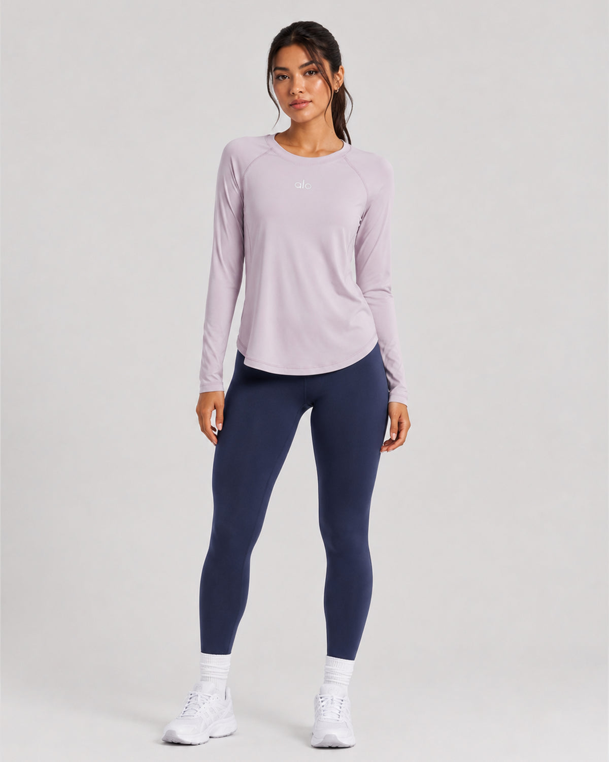 ALO ESSENTIAL PURPLE LONG SLEEVE