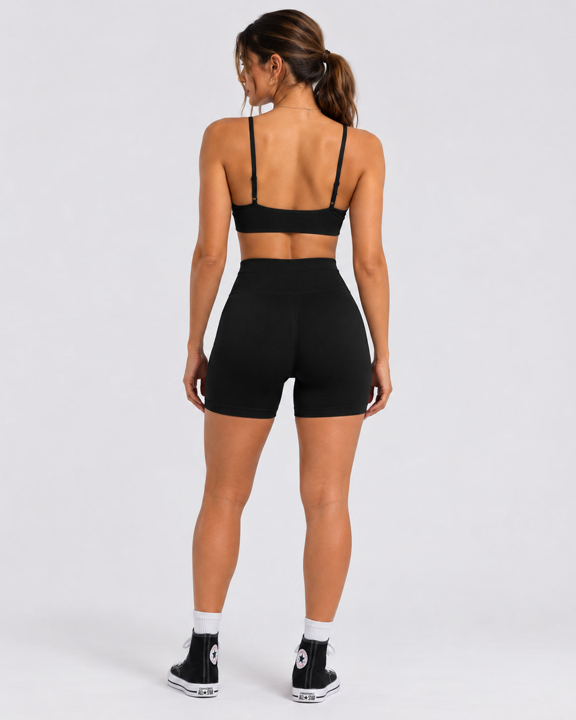 ALO TRAINING BLACK SEAMLESS SET