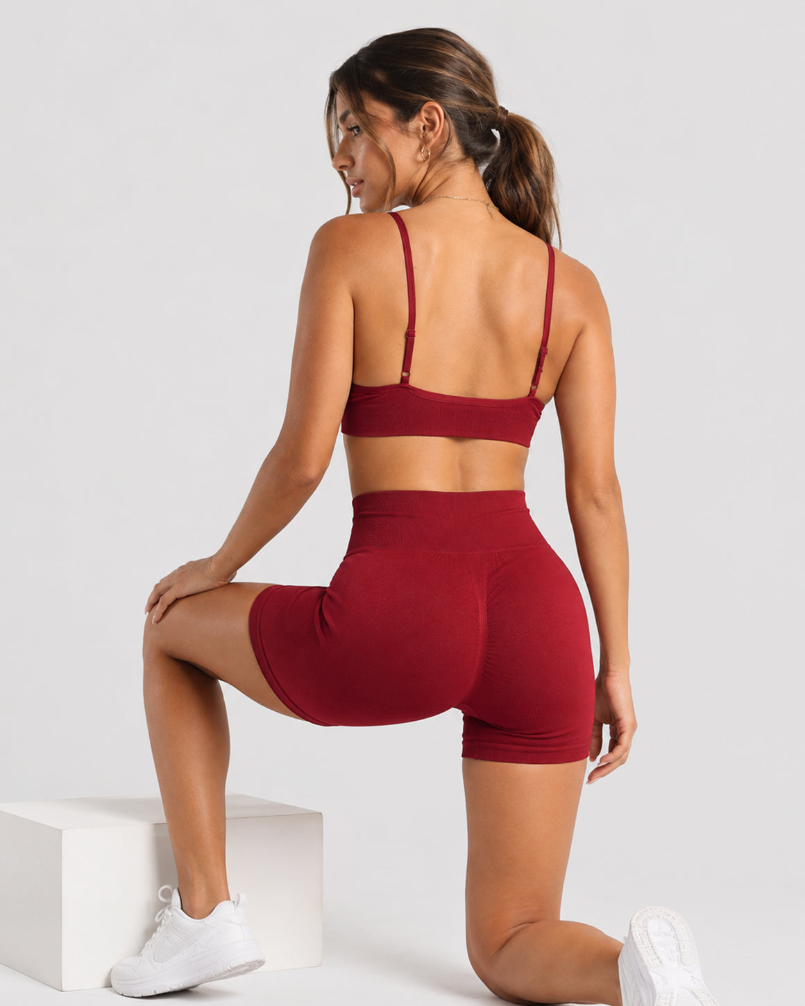 ALO TRAINING BORDEAUX SEAMLESS SET