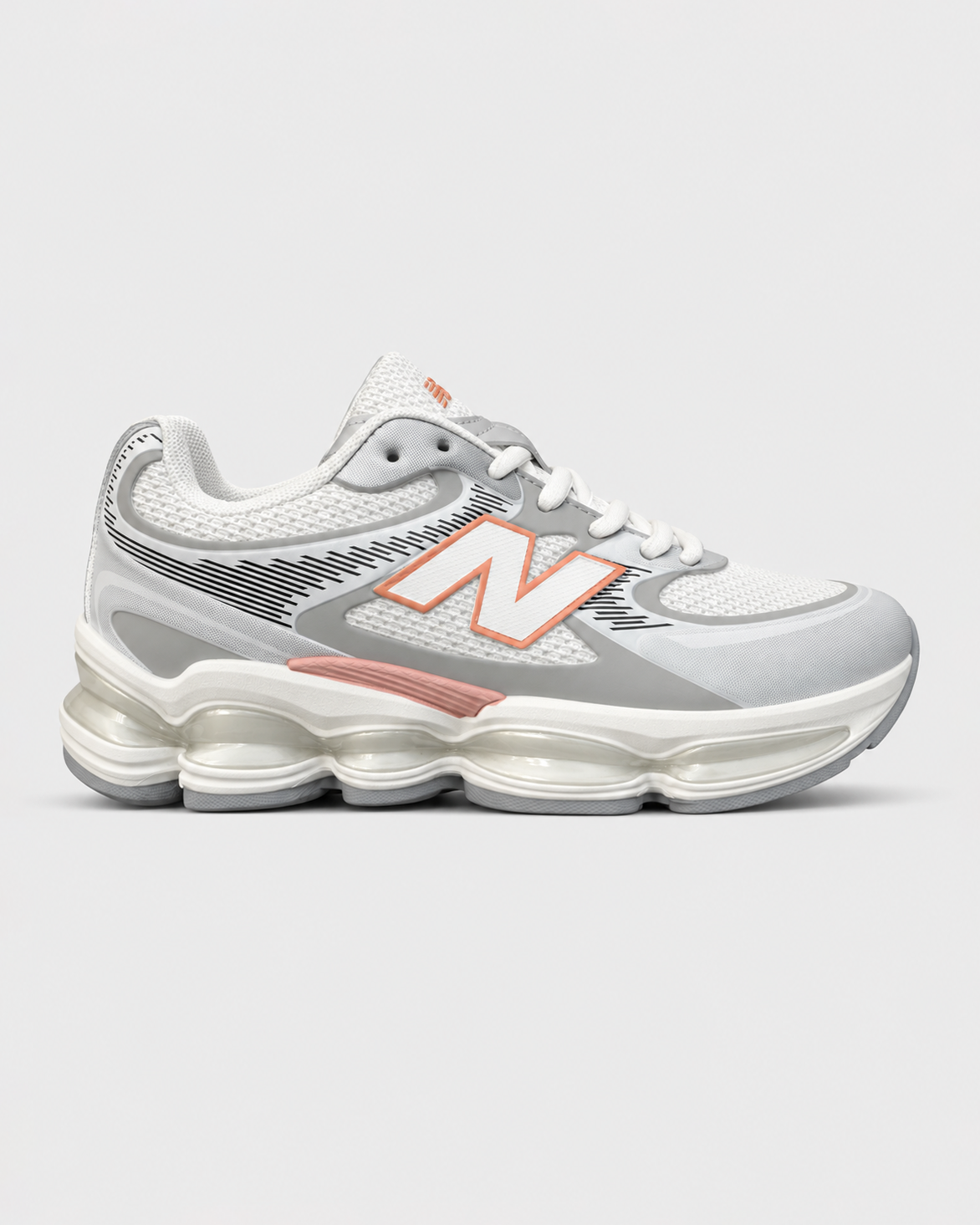 NB ABZORB 2000 WHITE GREY PINK SHOES