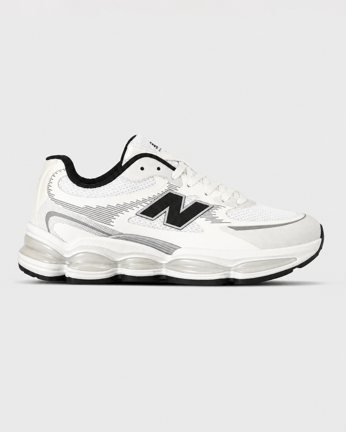 NB ABZORB 2000 WHITE BLACK SHOES
