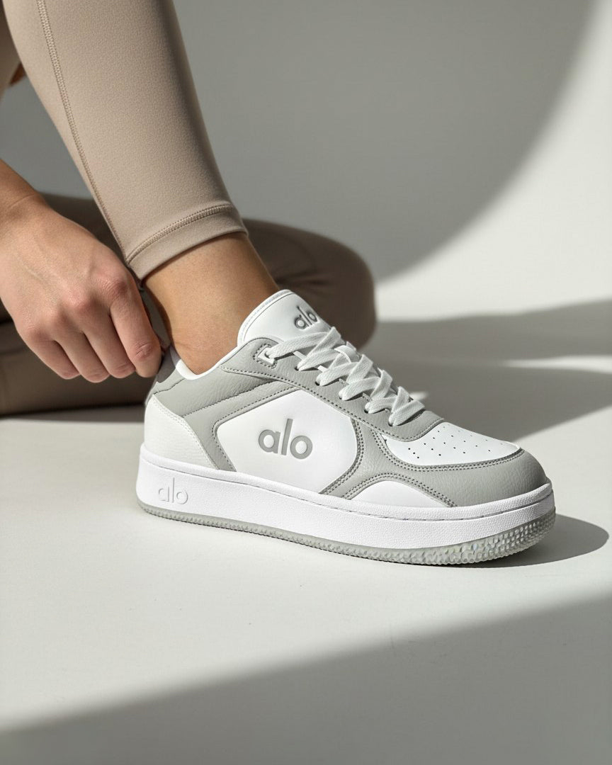 ALO RECOVERY MODE WHITE-LIGHT GREY SNEAKER