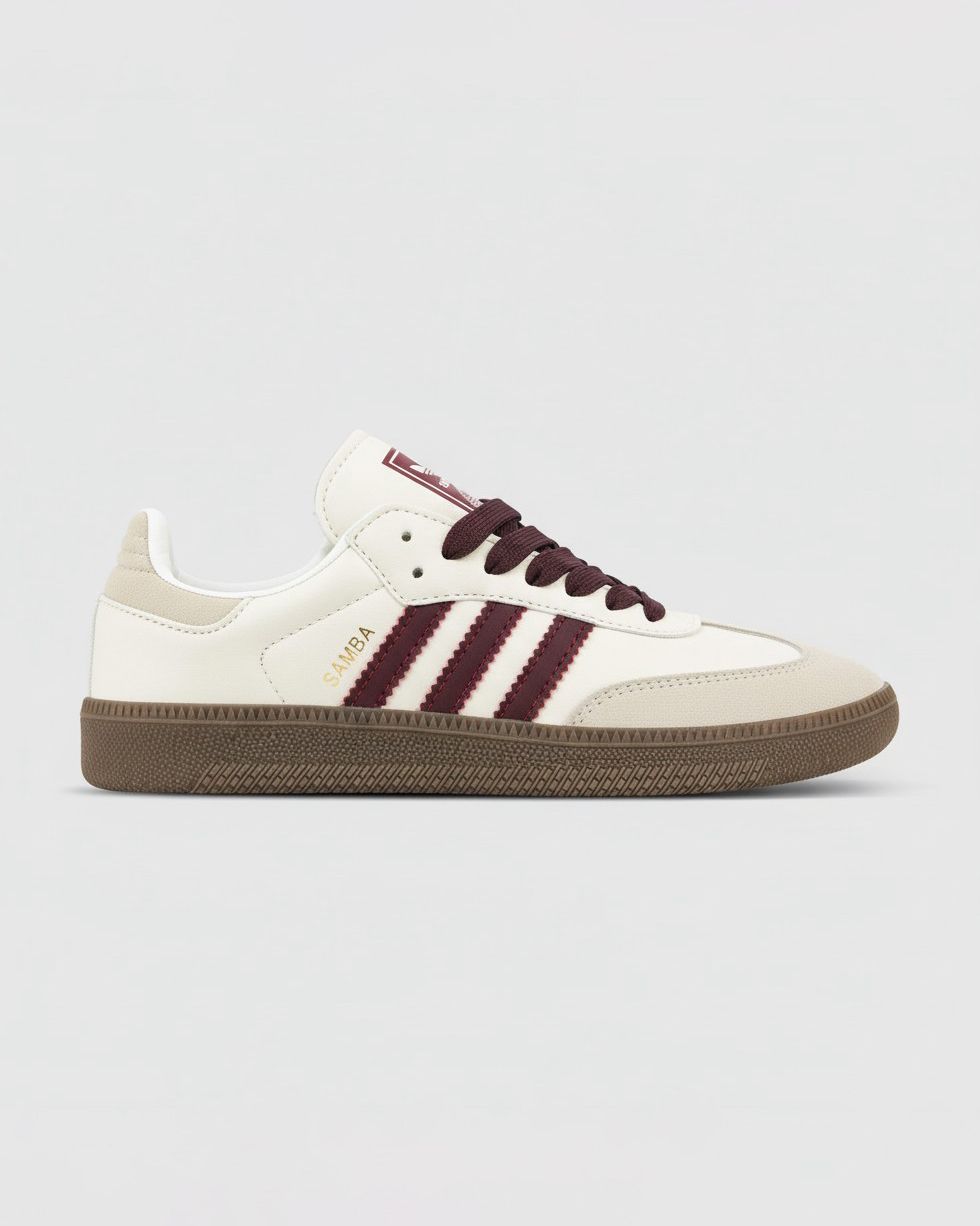 ADIDAS SAMBA WHITE-BORDEAUX SHOES