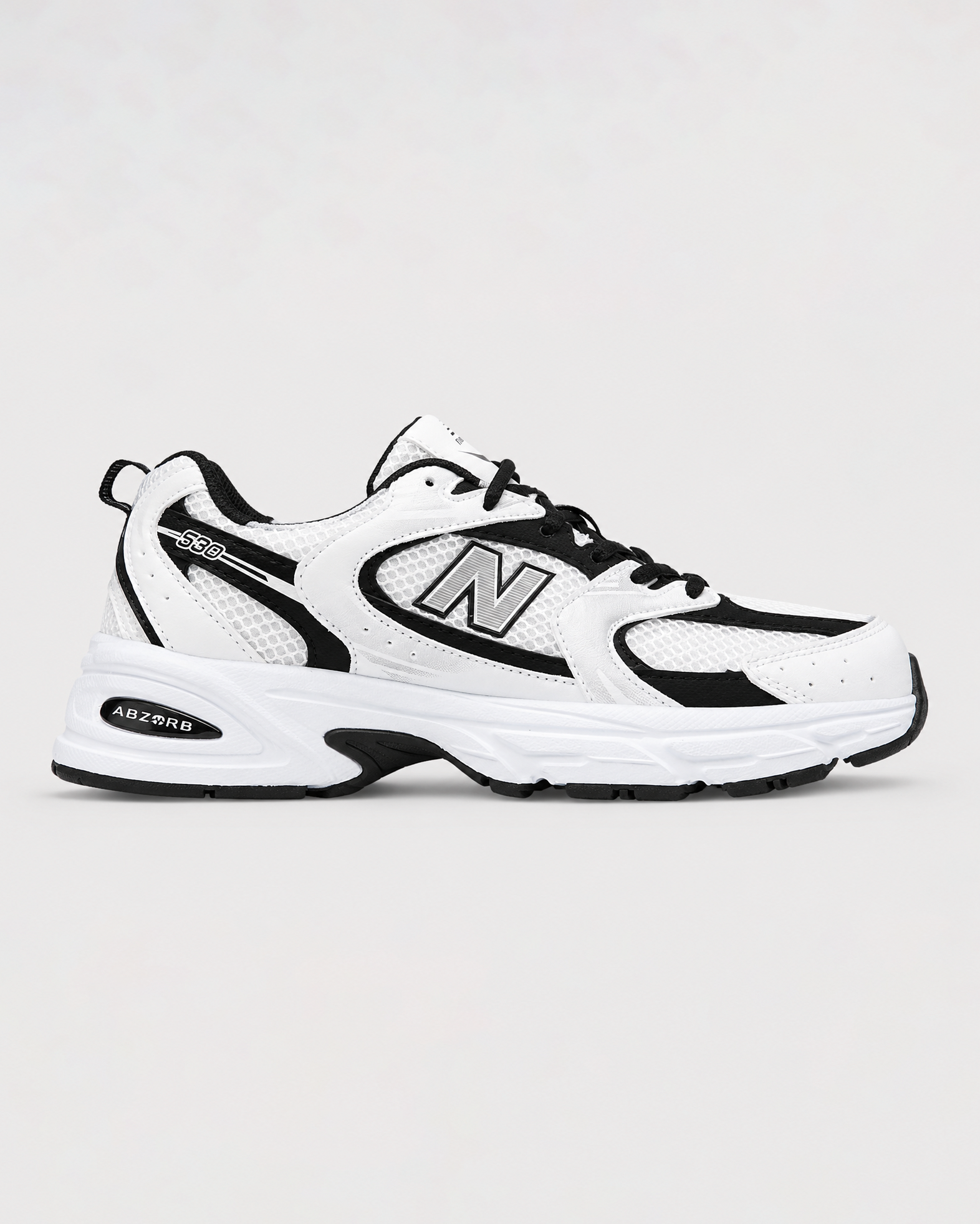 NB 530 BLACK-WHITE SHOES