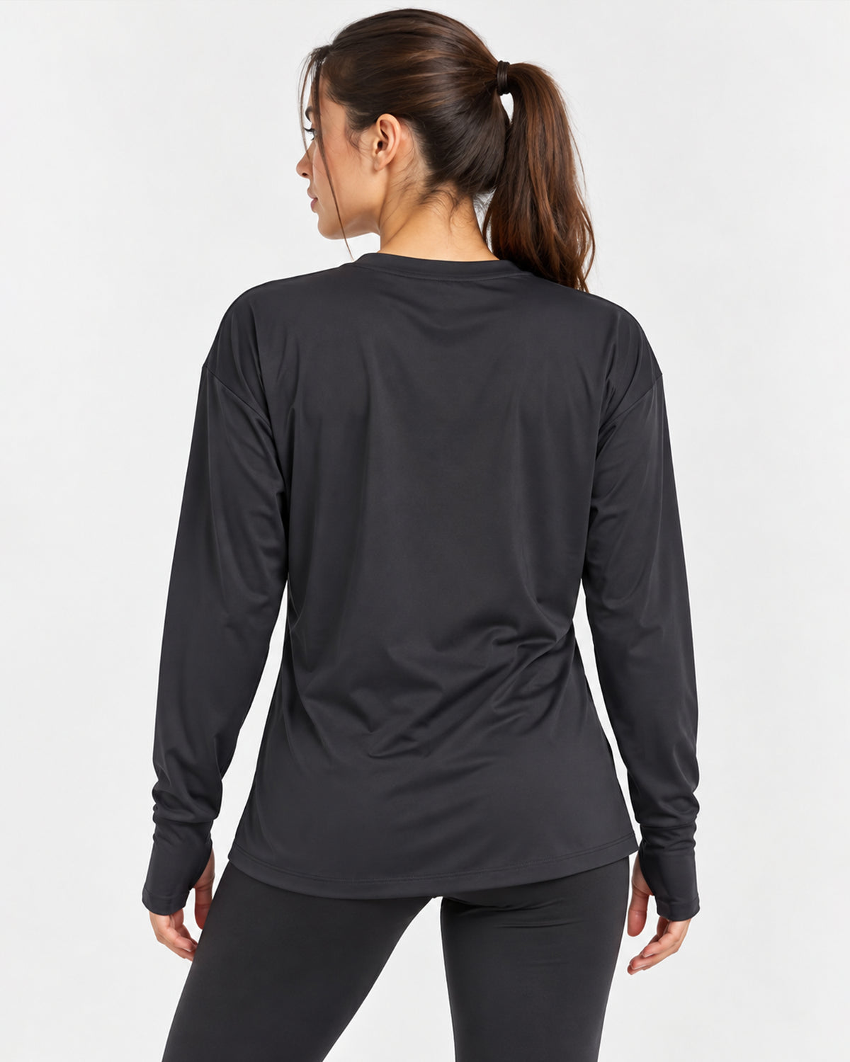 ALO CUTOUT BLACK LONG SLEEVE