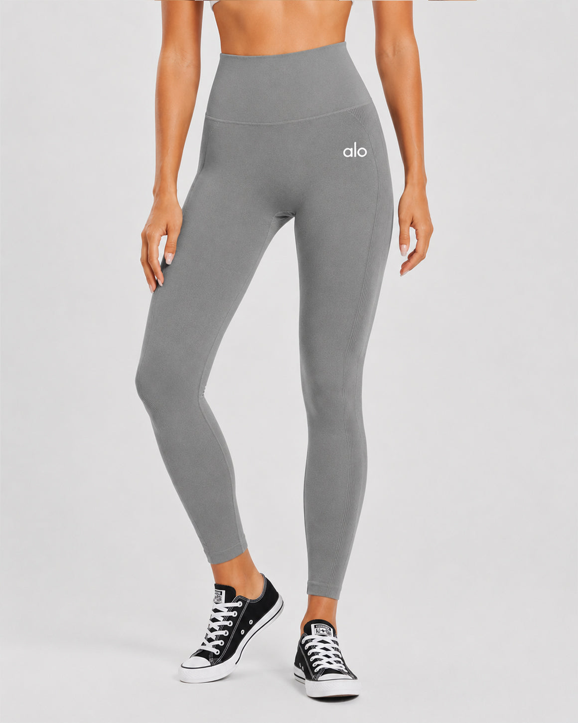 ALO  FITNESS GREY SEAMLESS LEGGING