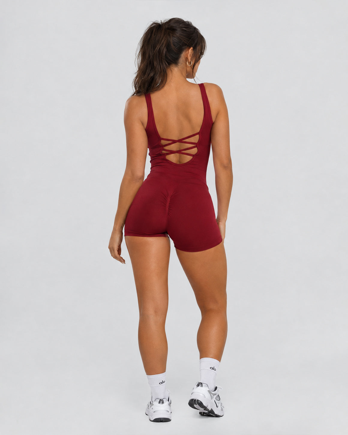 ALO SPORTY BORDEAUX JUMPSUIT