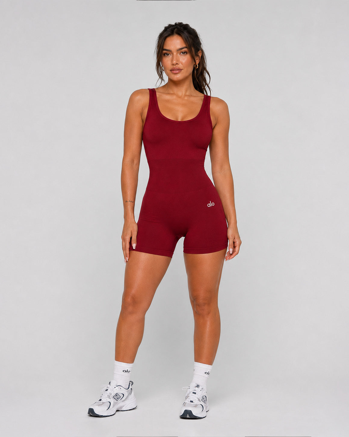ALO SPORTY BORDEAUX JUMPSUIT