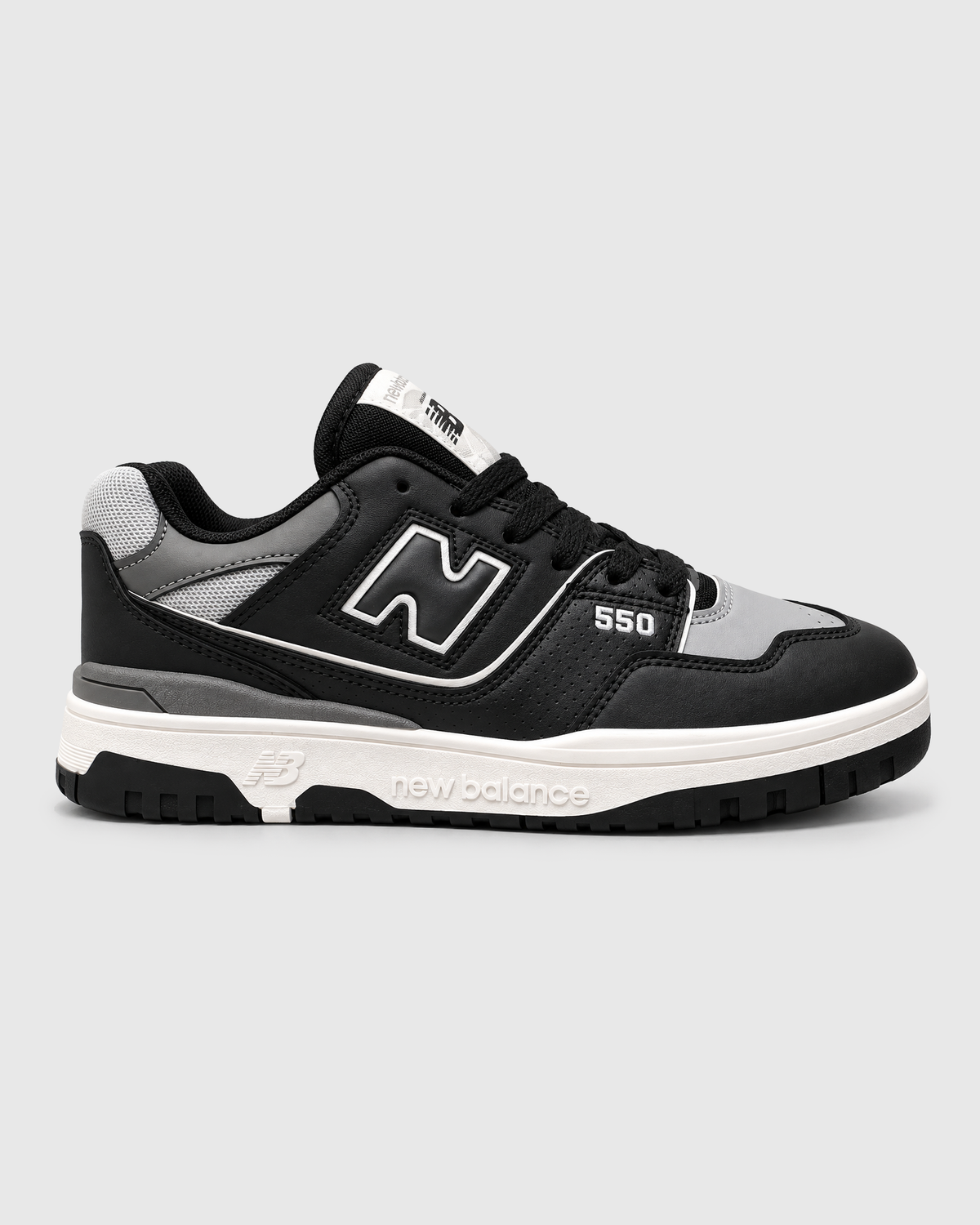 NB 550 BLACK GREY SHOES