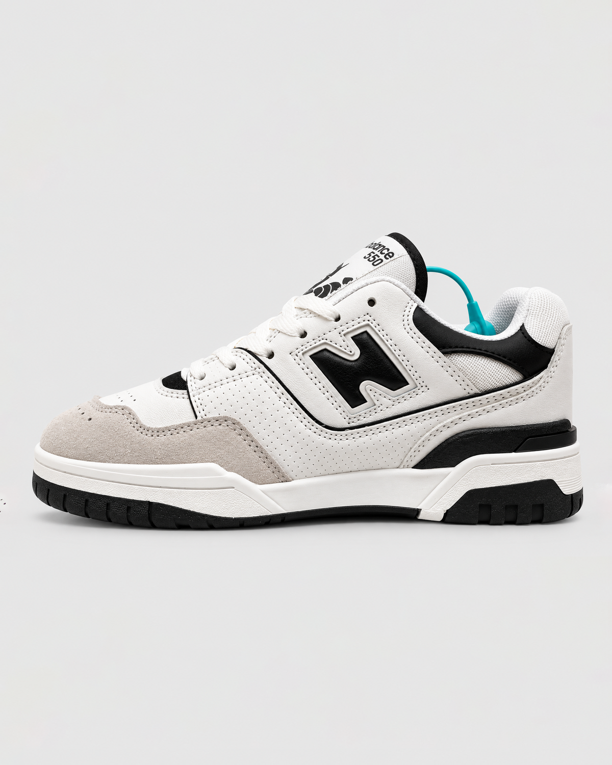 NB 550 WHITE BLACK SHOES