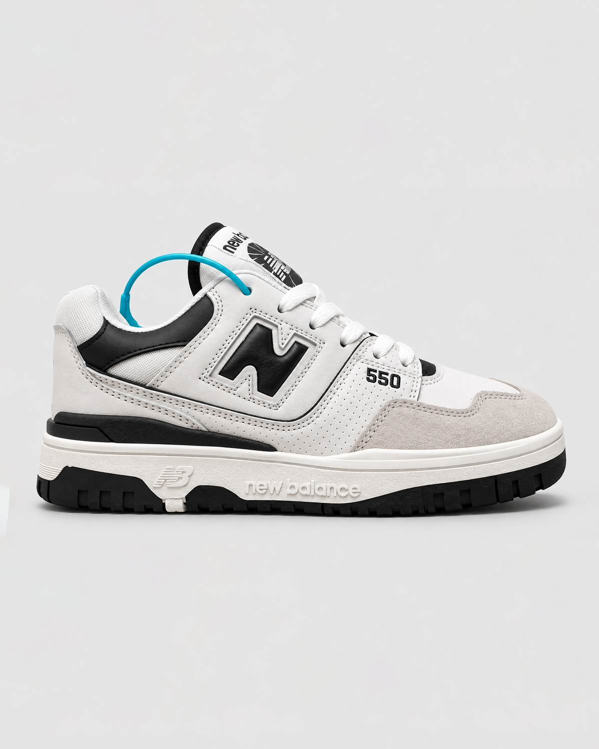 NB 550 WHITE BLACK SHOES